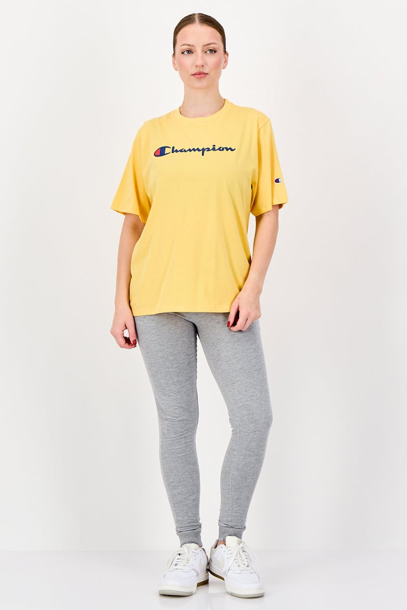 Champion Women Sportswear Fit Short Sleeve Outdoor T-Shirt, Yellow - Image 4